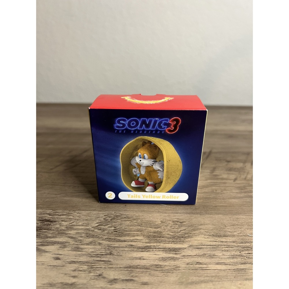2024 McDonalds SONIC 3 Happy Meal Toy Tails Yellow Roller 2 Brand New in Box